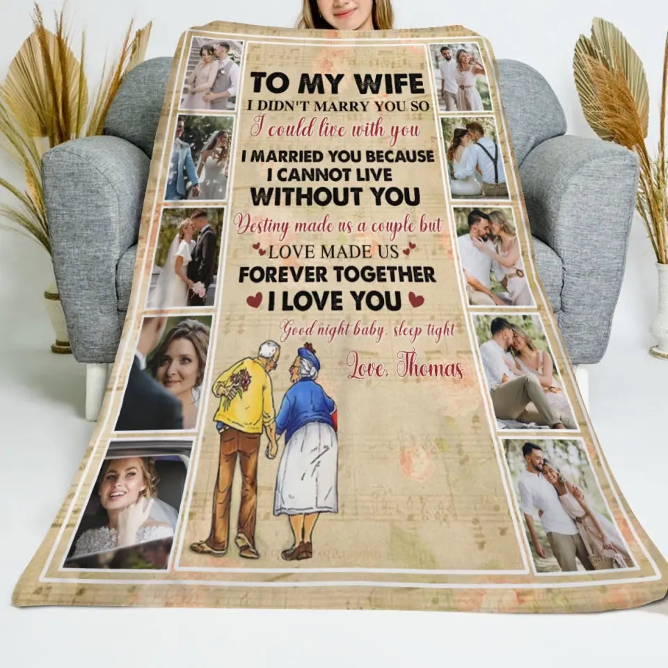 Personalized Upload Your Photo I Cannot Live Without You Sherpa or Fleece Blanket Printed HTHHN23918