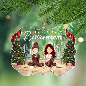 Personalized Bestie Forever Custom Name Acrylic Ornament Printed HTHHN23923