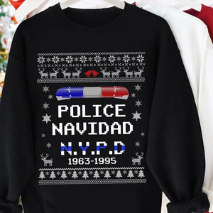 Personalized Police Navidad Custom Year Christmas Gift Sweatshirt Printed LDMKVH23932