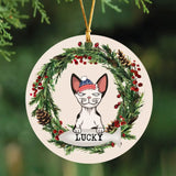 Personalized Cat Xmas Cat Lovers Gift Ceramic Ornament Printed HTHHN23976