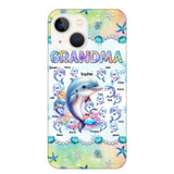 Personalized Grandma Dolphin Kid Names Ocean Vibes Phonecase Printed LVA23989