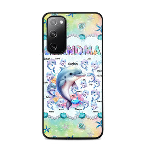 Personalized Grandma Dolphin Kid Names Ocean Vibes Phonecase Printed LVA23989