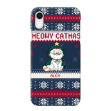 Personalized Meowy Catmas Cat Xmas Ugly Christmas Gift Phonecase Printed LVA231022