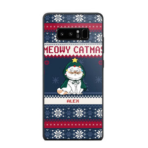 Personalized Meowy Catmas Cat Xmas Ugly Christmas Gift Phonecase Printed LVA231022