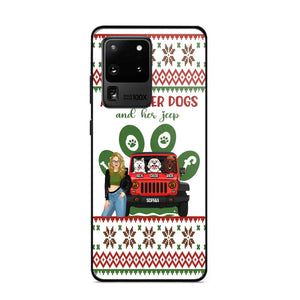 Personalized A Girl Her Dogs And Her Jeep Jeep Girl Phonecase Printed MTHN231038