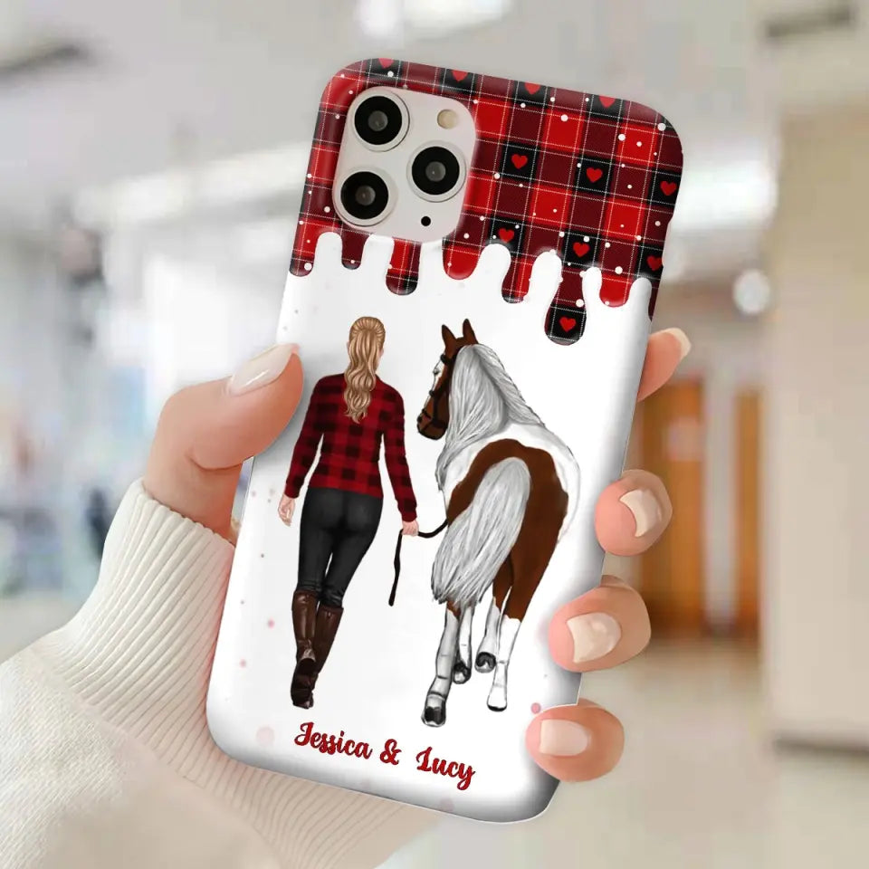 Personalized Horse Girl Custom Name Caro Phonecase Printed VQ231044