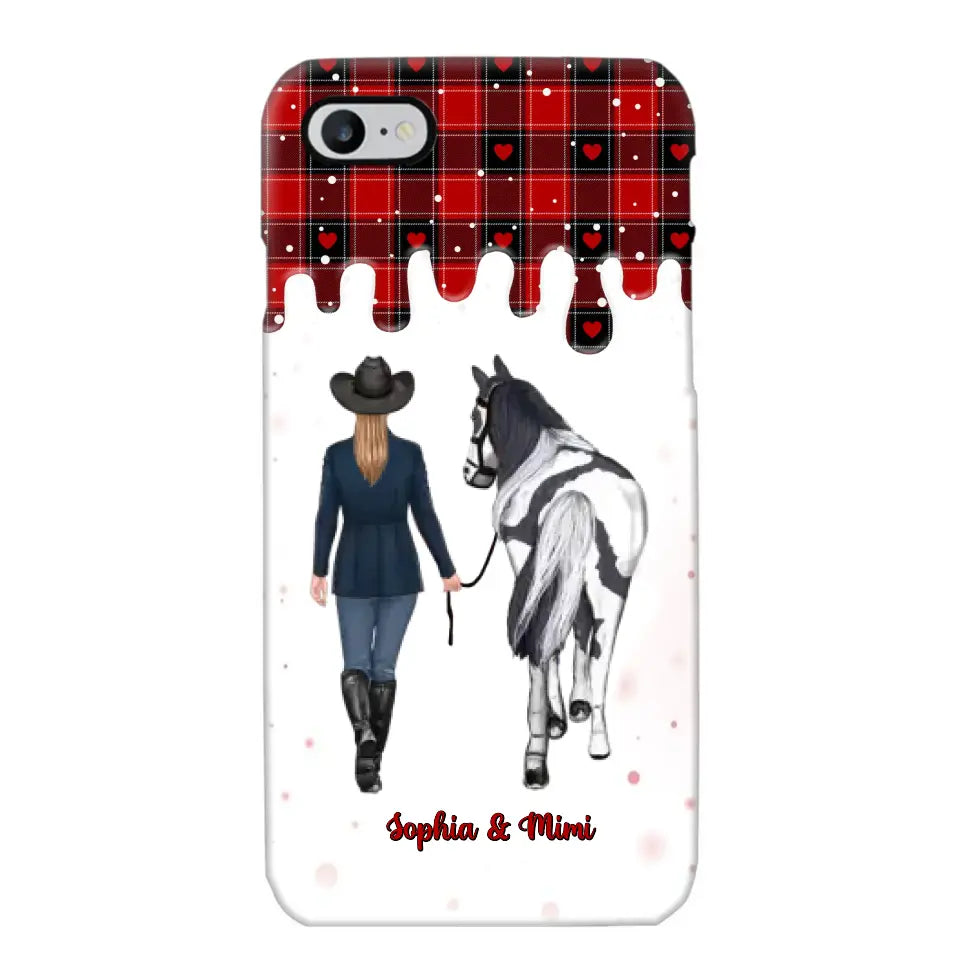 Personalized Horse Girl Custom Name Caro Phonecase Printed VQ231044