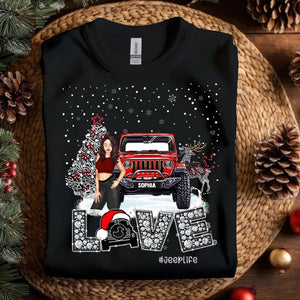 Personalized Love Jeep Life Christmas Gift T-shirt Printed NMTVQ231056