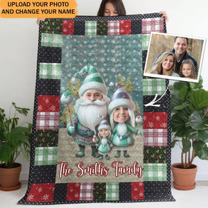 Personalized Upload Your Photo Family Christmas Gift Sherpa or Fleece Blanket Printed NMTVQ231077