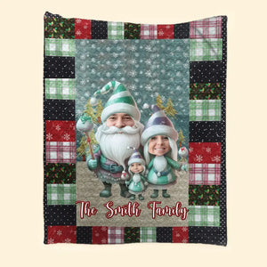 Personalized Upload Your Photo Family Christmas Gift Sherpa or Fleece Blanket Printed NMTVQ231077