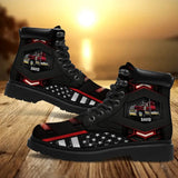 Personalized Truck Color & Custom Name Leather Boots Printed KVH231105