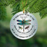 Personalized My Mind Still Talks To You Memorial Ceramic Ornament Printed HTHLVA231120