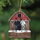 Personalized All Of Me Loves All Of You Horse Girl Wooden Ornament Printed LDMKVH231117