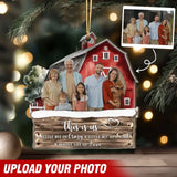 Personalized Upload Your Photo This Is Us A Little Bit Of Crazy A Little Bit Of Loud & Whole Lot Of Love Red Barn Wooden Ornament Printed HTHVQ231124