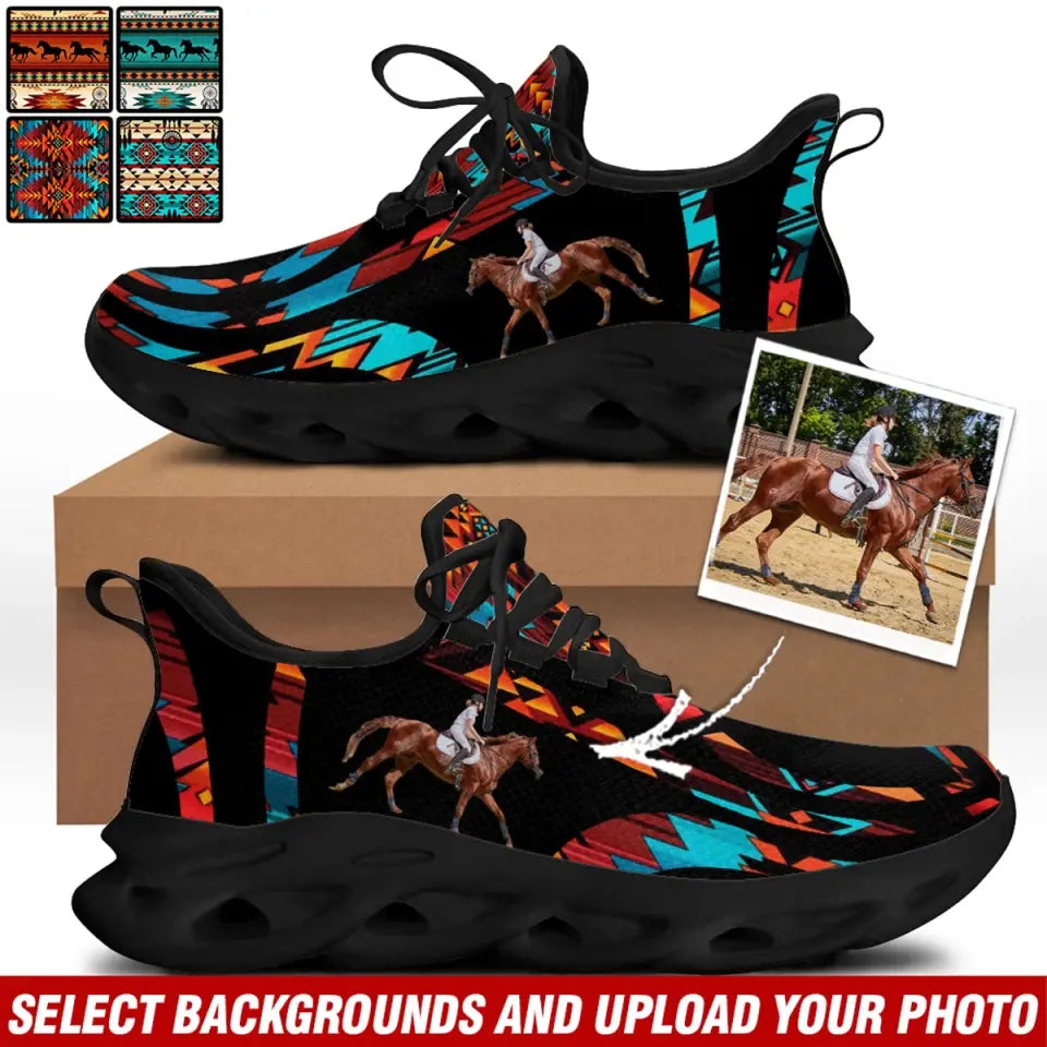 Personalized Upload Photo Horse Lovers Flex Control Sneakers Printed QTVQ1125