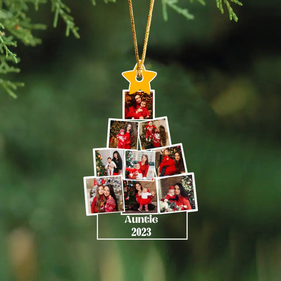 Personalized Upload Your Photo With Kid Christmas Gift Acrylic Ornament Printed LDMKVH231142