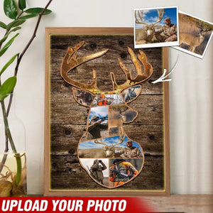 Personalized Upload Your Deer Photo Light Frame Canvas Printed HTHVQ231150