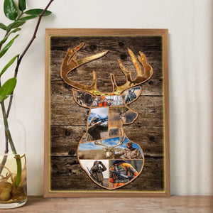 Personalized Upload Your Deer Photo Light Frame Canvas Printed HTHVQ231150