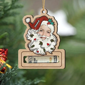 Personalized Upload Your Photo Money Holder Christmas Gift Wooden Ornament Printed NMTVQ231172