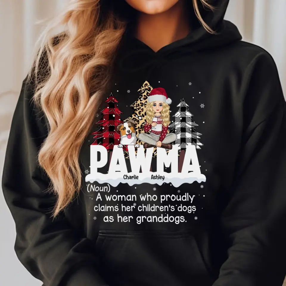 Personalized Pawma A Woman Who Proudly Claims Her Children's Dogs As Her Granddogs Christmas Gift Hoodie 2D Printed LVA231173