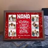 Personalized Upload Your Photo We Love You To The Moon And Back Christmas Gift Light Frame Canvas Printed HTHVQ231180