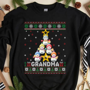 Personalized Title Grandma Snowman Christmas Gift Sweater Printed QTLVA1193