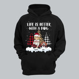 Personalized Life Is Better With Dogs Dog Christmas Gift Hoodie 2D Printed LDMKVH231204