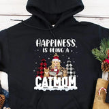 Personalized Happiness Is Being A Cat Mom Cat Lovers Gift Christmas Gift Hoodie 2D Printed LVA231221