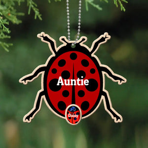 Personalized Grandma Bugs & Kid Custom Name Wooden Ornament Printed KVH231227