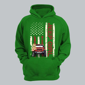 Personalized US Jeep Girl Custom Name Jeep Hoodie 2D Printed KVH231229