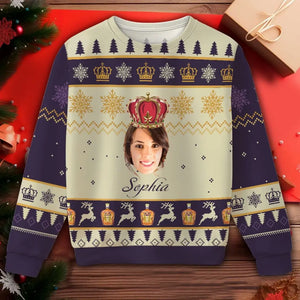 Personalized Upload Your Photo Crown Royal Ugly Sweater Printed HN231230