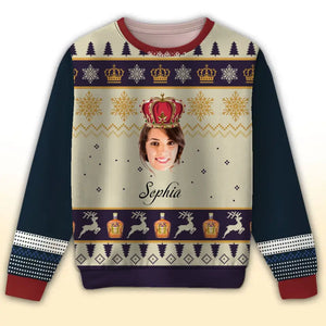 Personalized Upload Your Photo Crown Royal Ugly Sweater Printed HN231230