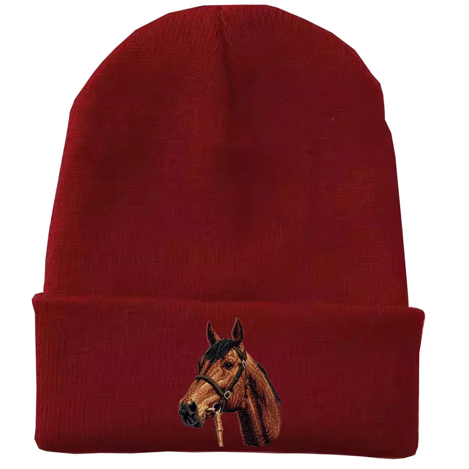 Personalized Upload Your Horse Photo Embroidered Beanie Printed VQ231235