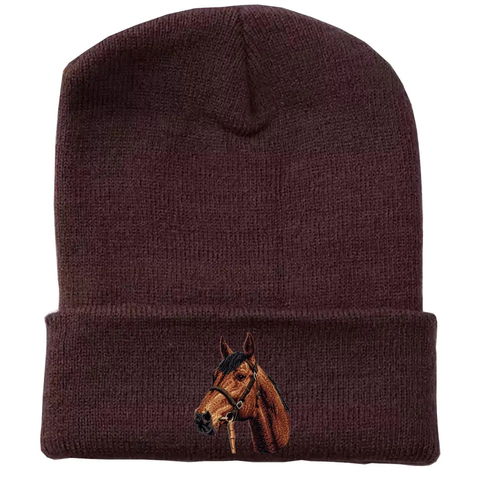 Personalized Upload Your Horse Photo Embroidered Beanie Printed VQ231235