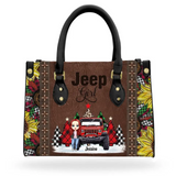 Personalized Jeep Girl Custom Name Christmas Gift Leather Bag Printed VQ231243