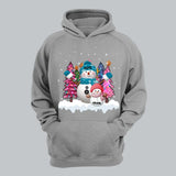 Personalized Grandma Snowman & Kid Name Christmas Tree Xmas Gift Hoodie 2D Printed KVH231236