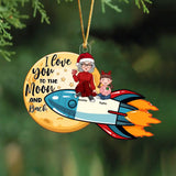 Personalized I Love You To The Moon And Back Grandma & Kids Christmas Gift Acrylic Ornament Printed VQ231256