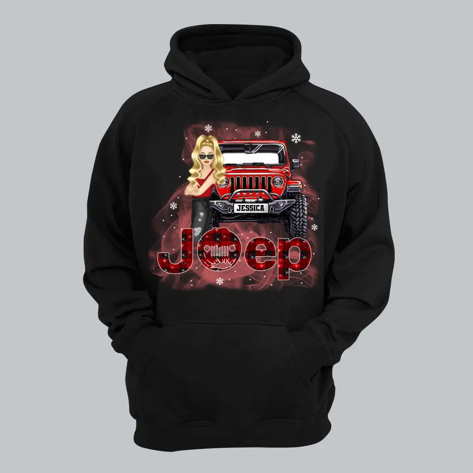 Personalized Jeep Girl Custom Name Christmas Gift Hoodie 2D Printed KVH231251