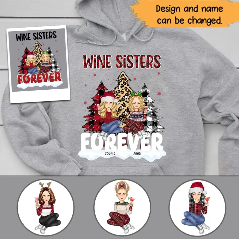 Personalized Bottom up Biches Bestie Christmas Tree Hoodie 2D Printed KVH231220