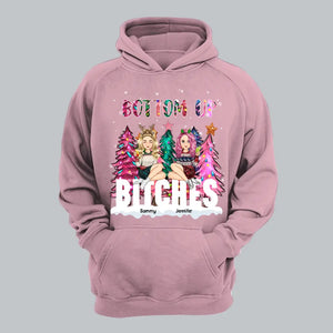 Personalized Bottom up Biches Bestie Christmas Tree Hoodie 2D Printed KVH231220