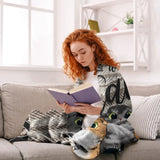 Personalized Life Is Better With Cats Knitting Sherpa or Fleece Blanket Printed VQ231315