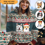 Personalized Feliz Navidog Dog Xmas Christmas Gift Hoodie 3D Printed HN231329