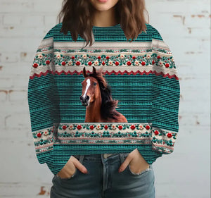 Personalized Upload Your Horse Photo Sweatshirt 3D Printed HN231332