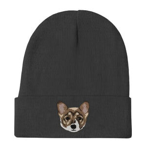 Personalized Upload Your Dog Photo Dog Embroidered Beanie Printed KVH231350