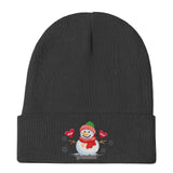 Personalized Grandma Snowman Custom Kid's Name Embroidered Beanie Printed VQ231352