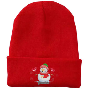 Personalized Grandma Snowman Custom Kid's Name Embroidered Beanie Printed VQ231352