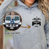 Personalized Upload Your Photo Jeep Girl Hoodie 2D Printed LVA231361