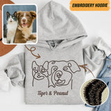 Personalized Upload Your Pet Photo Embroidely Hoodie 2D Printed VQ231371