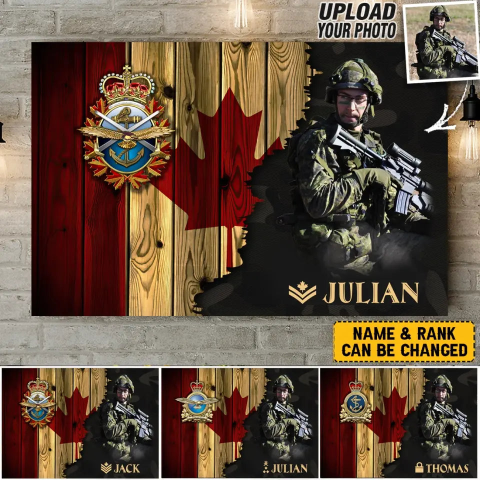 Personalized Upload Your Photo Canadian Armed Forces Canvas Printed AHVA231370