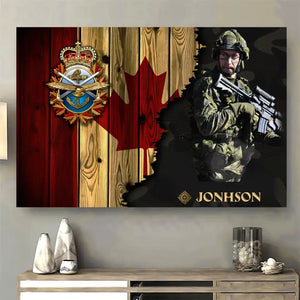 Personalized Upload Your Photo Canadian Armed Forces Canvas Printed AHVA231370